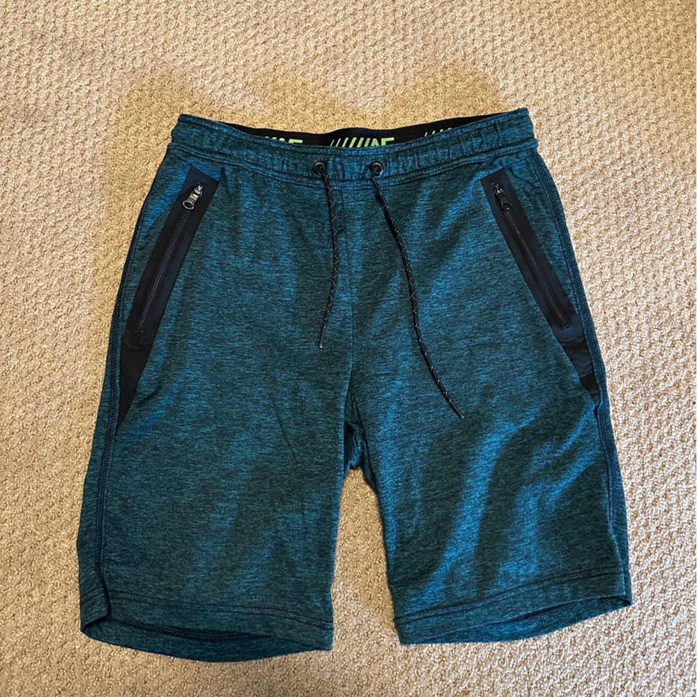 American Eagle Outfitters Black and Green Flex Short